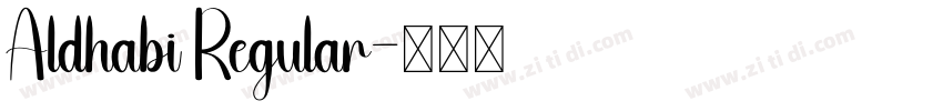 Aldhabi Regular字体转换